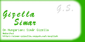 gizella simar business card
